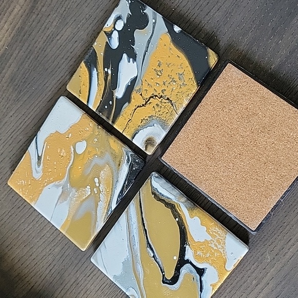 Hand-made Ceramic Coasters - Picture 2 of 2